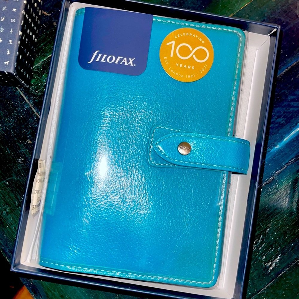 Kingfisher blue Malden Filofax